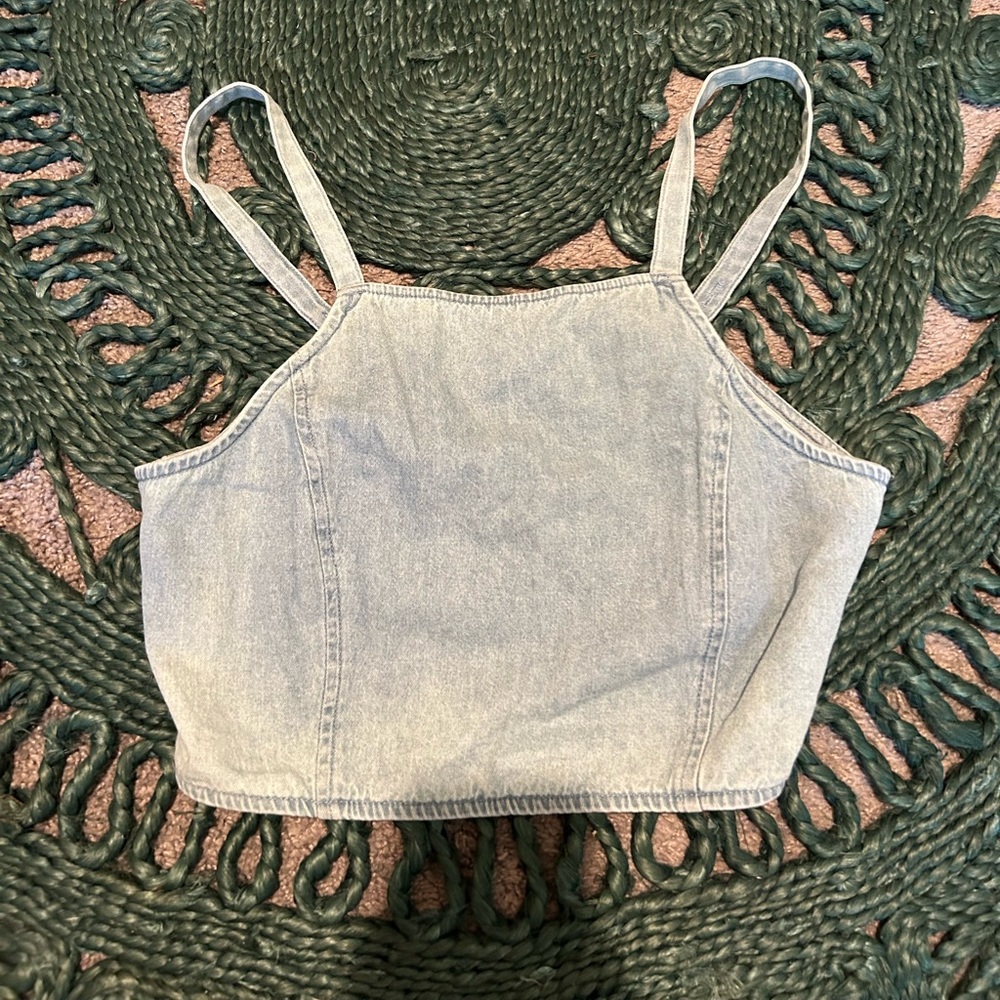 American Eagle Jean Crop Top, Medium